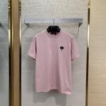 Gucci Rose Embroidery Round Neck Short Sleeve T-Shirt