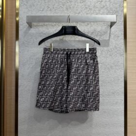 Fendi Double F Full Print Beach Shorts 1