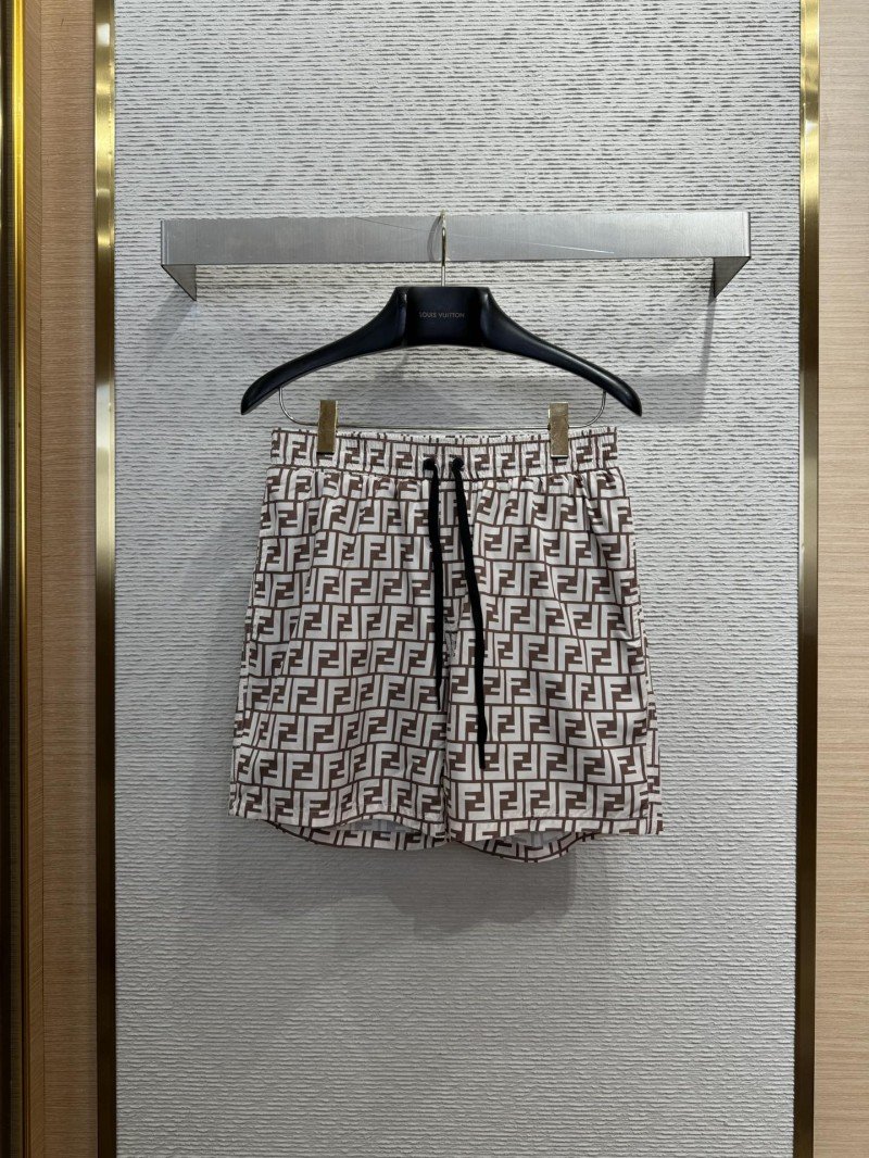 1-101-1.jpg Fendi Double F Full Print Beach Shorts 2 - 图片 1