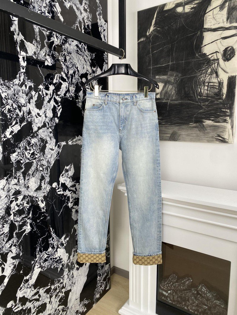 1-106-1.jpg Gucci Aged Denim Trousers - 图片 1