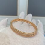 Van Cleef and Arpels Perl??e diamonds bracelet 1 row medium model - 图片 2