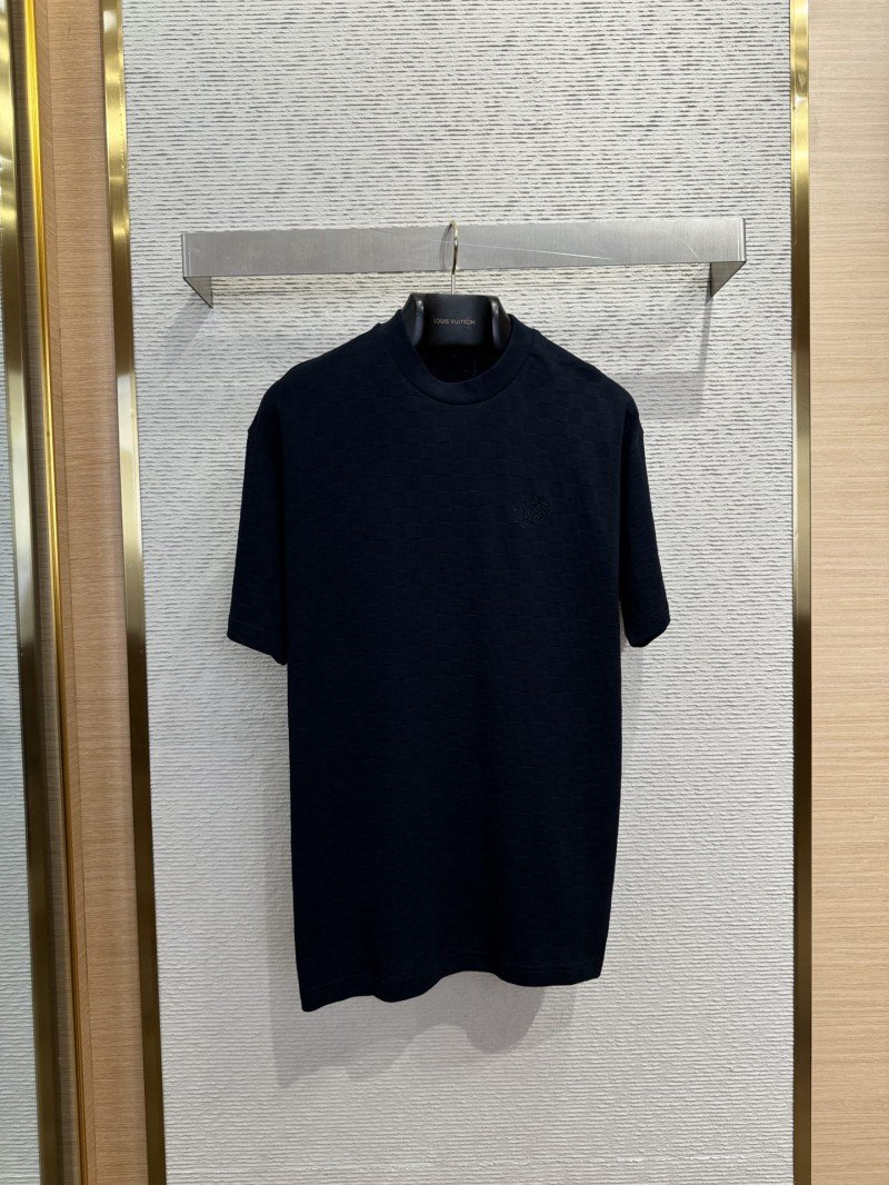1-130-1.jpg LV Checkerboard Embroidered Short Sleeve T-Shirt 1 - 图片 1