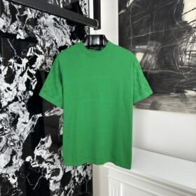 LV Jacquard Sleeve Woolen Short Sleeve T-Shirt 1