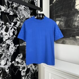 LV Jacquard Sleeve Woolen Short Sleeve T-Shirt 2