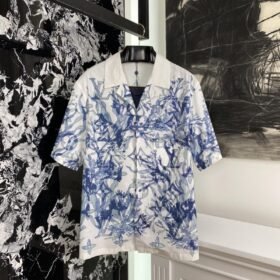 LV Scarf Print Short Sleeve Cardigan