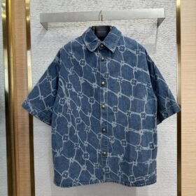LV Water Wave Jacquard Denim Jacket