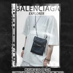 Balenciaga Explorer Arena Leather Strap Pouch