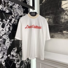 LV co-branded embroidered jersey short sleeve t-shirt