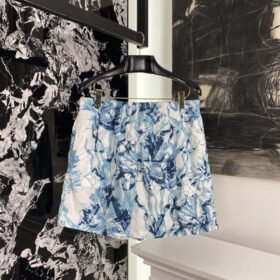 LV silk scarf print shorts