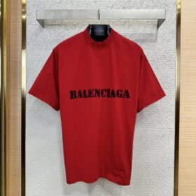 Balenciaga Fuzzy Print Short Sleeve T-Shirt 1