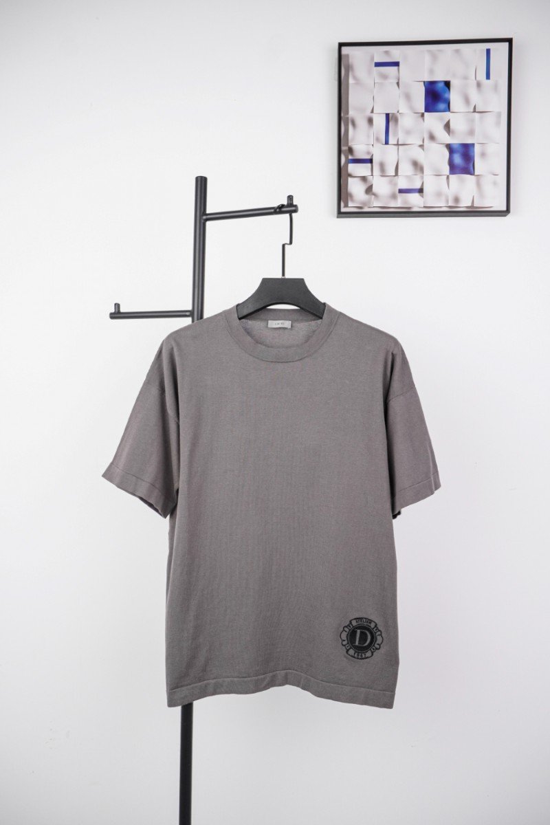1-27-6.jpg Dior Cd Embroidery Flocked Short Sleeve - 图片 1