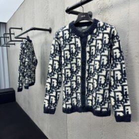 Dior Jacquard Knit Mohair Cardigan 2