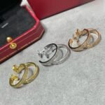 CARTIER LOVE hoop earrings medium model paved - 图片 5