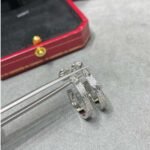 CARTIER LOVE hoop earrings medium model paved - 图片 4