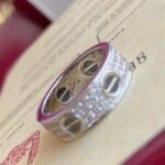 CARTIER LOVE ring classic model paved ceramic - 图片 2