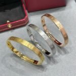 CARTIER LOVE bracelet classic model brushed - 图片 4