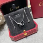 CARTIER LOVE bracelet on chain half-paved - 图片 2