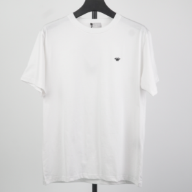 Dior Bee Embroidered Short Sleeve White