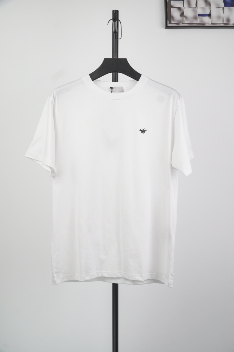 1-4.png Dior Bee Embroidered Short Sleeve White - 图片 1