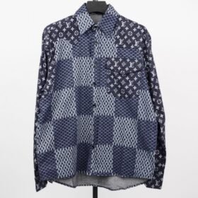 LV Checkered Old Flower Long Sleeve Shirt