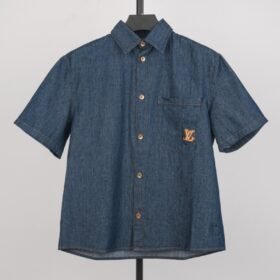 LV Rope Signature Monogram Embroidered Short Sleeve Shirt