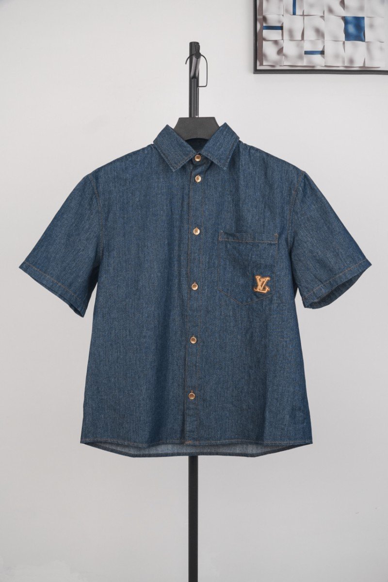 1-65-3.jpg LV Rope Signature Monogram Embroidered Short Sleeve Shirt - 图片 1