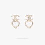 CHANEL CC Heart earrings