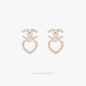 CHANEL CC Heart earrings