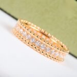 Van Cleef and Arpels Perl??e diamonds ring 1 row - 图片 4