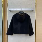 Fendi Old Flower Reversible Cashmere Short Jacket Black - 图片 2