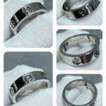 CARTIER LOVE ring classic model 3 diamonds - 图片 3
