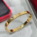 CARTIER LOVE bracelet classic model 4 diamonds - 图片 2