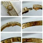 CARTIER LOVE bracelet classic model paved 10 diamonds - 图片 3