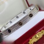 CARTIER LOVE bracelet classic model paved ceramic - 图片 4