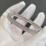 Van Cleef and Arpels Perl??e diamonds bracelet 1 row medium model - 图片 5