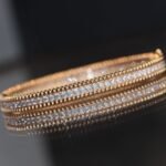 Van Cleef and Arpels Perl??e diamonds bracelet 1 row medium model - 图片 3