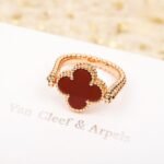Van Cleef and Arpels Vintage Alhambra reversible ring - 图片 5