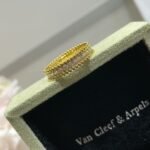 Van Cleef and Arpels Perl??e diamonds ring 1 row - 图片 3