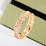 Van Cleef and Arpels Perl??e diamonds ring 1 row - 图片 2