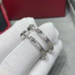 CARTIER LOVE hoop earrings medium model paved - 图片 3