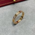 CARTIER LOVE ring mini model paved - 图片 4