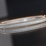 Van Cleef and Arpels Perl??e diamonds bracelet 1 row medium model - 图片 6