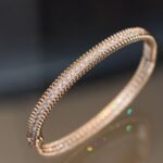 Van Cleef and Arpels Perl??e diamonds bracelet 1 row medium model - 图片 4