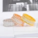 Van Cleef and Arpels Perl??e diamonds ring 3 rows - 图片 4