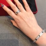 CARTIER LOVE ring classic model paved ceramic - 图片 5