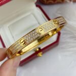 CARTIER LOVE bracelet classic model paved - 图片 5