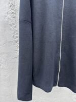 lv plaid collar appliques knit jacket - 图片 4