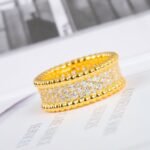 Van Cleef and Arpels Perl??e diamonds ring 3 rows - 图片 2