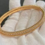Van Cleef and Arpels Perl??e diamonds bracelet 1 row medium model - 图片 5