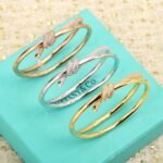 Tiffany and Co TIFFANY Knot Double Row Hinged Bangle - 图片 8